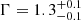 $ \Gamma=1.3^{+0.1}_{-0.1} $
