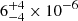 $ 6^{+4}_{-4}\times10^{-6} $