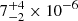 $ 7^{+4}_{-2}\times10^{-6} $