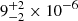 $ 9^{+2}_{-2}\times10^{-6} $