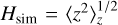 ${H_{{\rm{sim}}}} = \left\langle {{z^2}} \right\rangle _z^{1/2}$