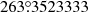 $ 263{{\overset{\circ}{.}}}3523333 $