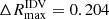 $ \Delta R^{\mathrm{IDV}}_{\mathrm{max}}=0.204 $