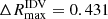 $ \Delta R^{\mathrm{IDV}}_{\mathrm{max}}=0.431 $