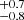 $ ^{+0.7}_{-0.8} $