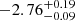 $ -2.76_{-0.09}^{+0.19} $