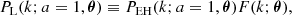 $$ \begin{aligned} P_{\rm L}(k; a=1, \boldsymbol{\theta }) \equiv P_{\rm EH}(k; a=1, \boldsymbol{\theta }) F(k; \boldsymbol{\theta }), \end{aligned} $$