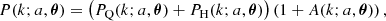 $$ \begin{aligned} P (k; a, \boldsymbol{\theta }) = \left( P_{\rm Q} (k; a, \boldsymbol{\theta }) + P_{\rm H} (k; a, \boldsymbol{\theta }) \right) \left( 1 + A(k; a, \boldsymbol{\theta }) \right), \end{aligned} $$