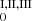 $ _{0}^{\mathrm{I,II,III}} $