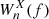 $ W_{n}^{X}(f) $