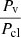 $ \frac{P_{\mathrm{v}}}{P_{\mathrm{cl}}} $