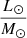 $ \frac{L_\odot}{M_\odot} $