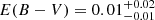 $ E(B-V) = 0.01_{-0.01}^{+0.02} $