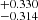$ ^{+0.330}_{-0.314} $