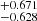$ ^{+0.671}_{-0.628} $