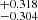 $ ^{+0.318}_{-0.304} $