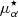 $ \mu^{\star}_{\alpha} $