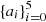 $ \{a_i\}_{i=0}^5 $