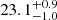 $ 23.1^{+0.9}_{-1.0} $
