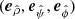$ (\boldsymbol{e}_{\hat{\rho}}, \boldsymbol{e}_{\hat{\psi}}, \boldsymbol{e}_{\hat{\phi}}) $