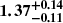 $ \boldsymbol{1.37^{+0.14}_{-0.11}} $
