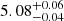 $ 5.08^{+0.06}_{-0.04} $