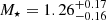 $ M_\star = 1.26^{+0.17}_{-0.16} $