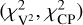 $\chi^2_{\rm V^2, \chi^2_{\rm CP}}$