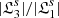 $ \lvert{\mathfrak{L}^s_3}\rvert /\lvert {\mathfrak{L}^s_1}\rvert $