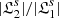 $ \lvert{\mathfrak{L}^s_2}\rvert /\lvert {\mathfrak{L}^s_1}\rvert $