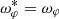 $ \omega_\varphi^* = \omega_\varphi $