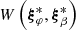 $ W\left({\boldsymbol{\xi}}_\varphi^{*},{\boldsymbol{\xi}}_\beta^{*}\right) $