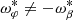 $ \omega_\varphi^* \neq -\omega_\beta^* $