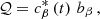 $$ \begin{aligned} \mathcal{Q} = c^{*}_{\beta }\left(t\right)\,b_\beta \,, \end{aligned} $$