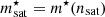 $ m_{\rm sat}^\star = m^\star(n_{\rm sat}) $
