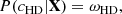 $$ \begin{aligned} P(c_{\rm HD}|\mathbf X ) = \omega _{\rm HD} , \end{aligned} $$