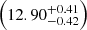 $ \left( 12.90^{+0.41}_{-0.42} \right) $