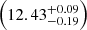 $ \left(12.43^{+0.09}_{-0.19} \right) $