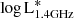 $ \log \rm L_{1.4 GHz}^* $