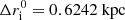 $ \Delta r_{\rm i}^0=0.6242 \ \mathrm{kpc} $