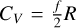 ${C_V} = {f \over 2}\,\,R$