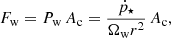$$ \begin{aligned} F_{\rm w}=P_{\rm w}\,A_{\rm c}=\frac{\dot{p}_\star }{\Omega _{\rm w} r^2} \,A_{\rm c}, \end{aligned} $$