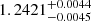 $ 1.2421^{+0.0044}_{-0.0045} $