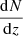 $ \frac{\mathrm{d}N}{\mathrm{d}z} $