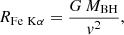 $$ \begin{aligned} R_{\rm Fe~K\alpha }=\frac{G\,M_{\rm BH}}{v^2}, \end{aligned} $$