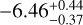 $\[-6.46_{-0.37}^{+0.44}\]$