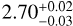 $\[2.70_{-0.03}^{+0.02}\]$