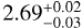 $\[2.69_{-0.03}^{+0.02}\]$