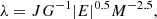 $$ \begin{aligned} \lambda = J G^{- 1}{|E|}^{0.5}M^{-2.5}, \end{aligned} $$