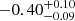 $ -0.40^{+0.10}_{-0.09} $